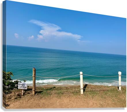 Beach Down the Cliff Canvas Print