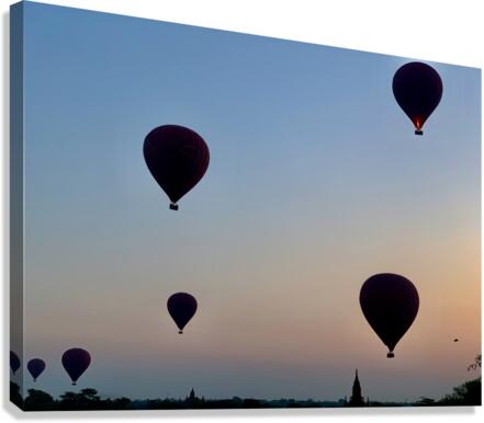 Hot Air Ballons at Sunrise Canvas Print