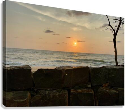Sunset Behind the Wall 2 Canvas Print