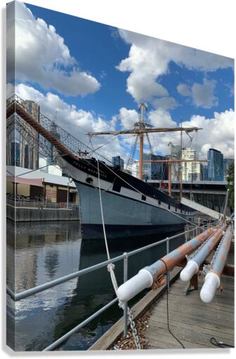 Boat in the City Canvas Print