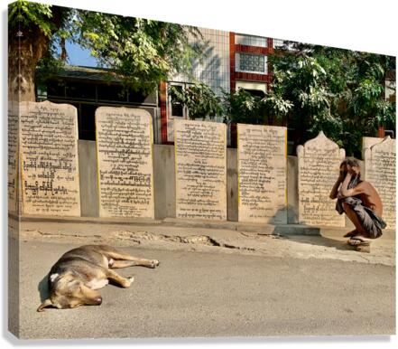 The Man and the Dog Canvas Print