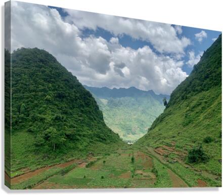 V Shaped Mountains Canvas Print