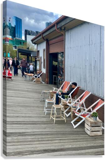 Sitting on the Dock Canvas Print