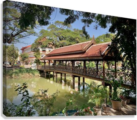 Fancy Walk Across the River Canvas Print