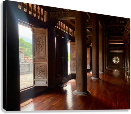 Inside Peace in Wooden Temple Canvas Print