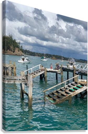 Dock Stairs Canvas Print