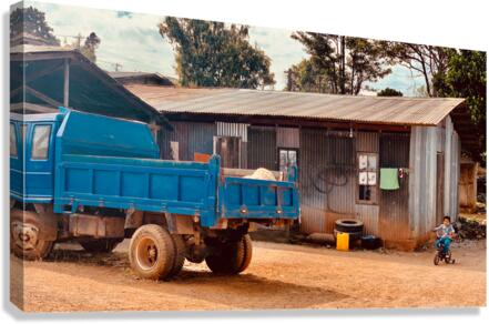 Its a Blue Truck Kid Canvas Print