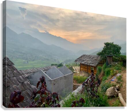 Far Away Sunset Canvas Print