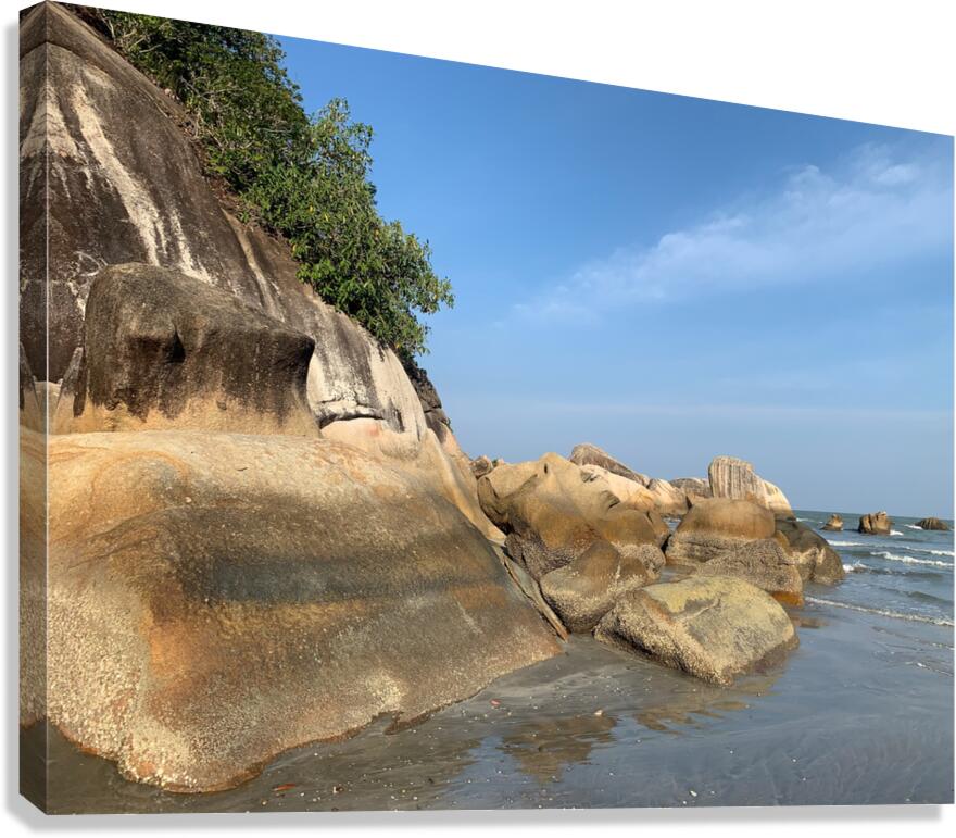 Rocks on the Beach Canvas Print