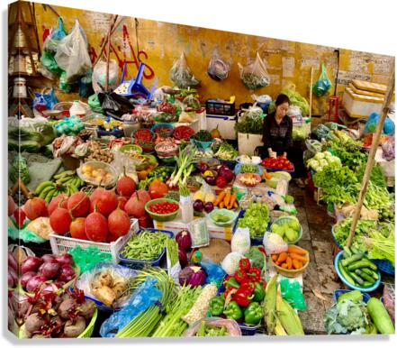 Fruits and Vegetables for Sale Canvas Print