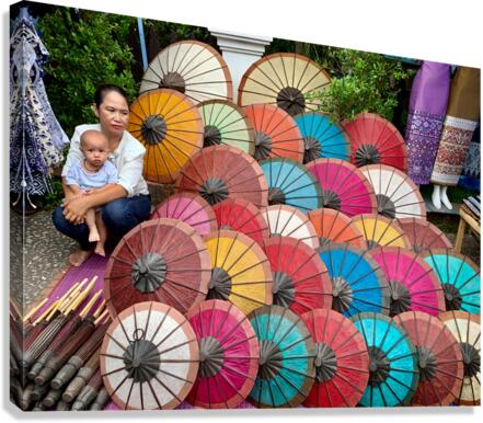 Selling Umbrellas Canvas Print