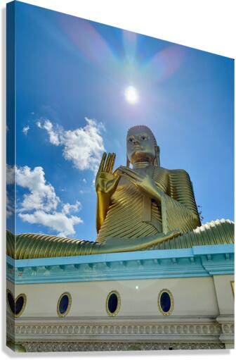Sun Over Golden Buddha  Canvas Print