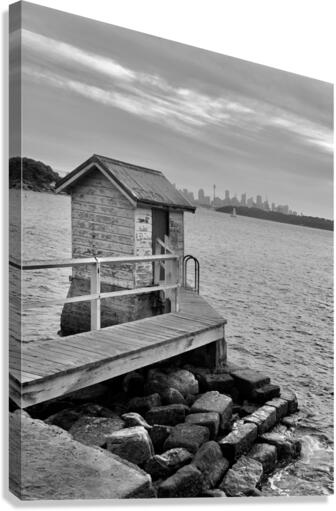 BW Shack on the Water Canvas Print