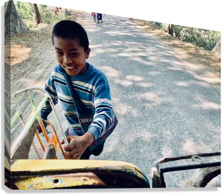 Running for the Bus Canvas Print