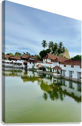 Reflections in Front of Sree Padmanabhaswamy Temple Canvas Print