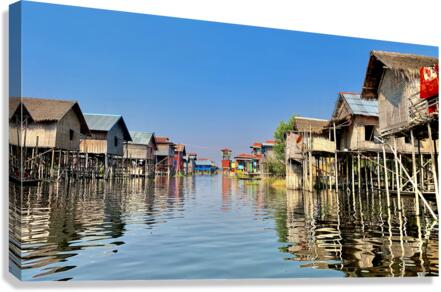 Inle Lake Reflections 4 Canvas Print