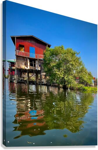 Inle Lake Reflections 2 Canvas Print