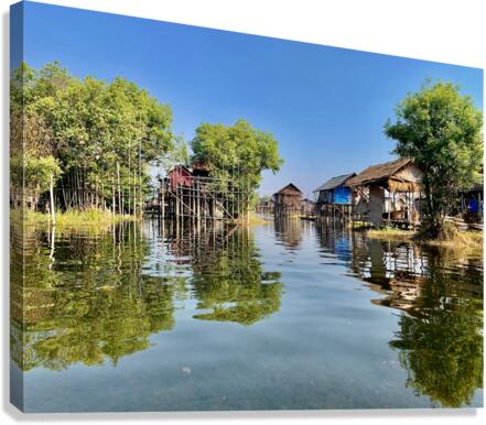 Inle Lake Reflections 3 Canvas Print