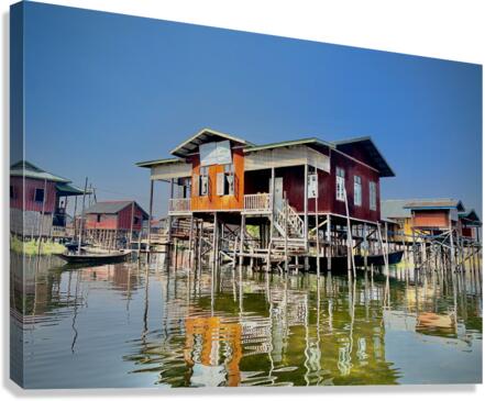 Inle Lake Reflections 5 Canvas Print
