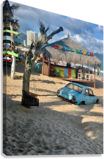 Car in the Sand Canvas Print