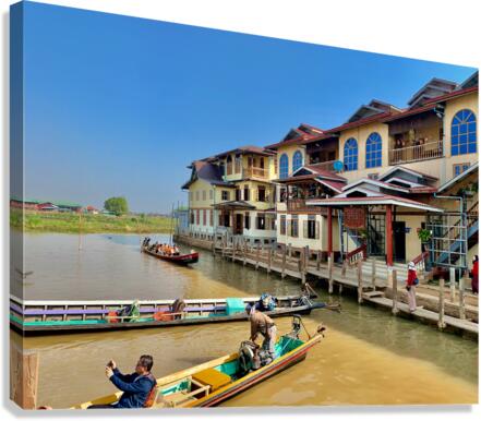 Inle Lake Shops Canvas Print