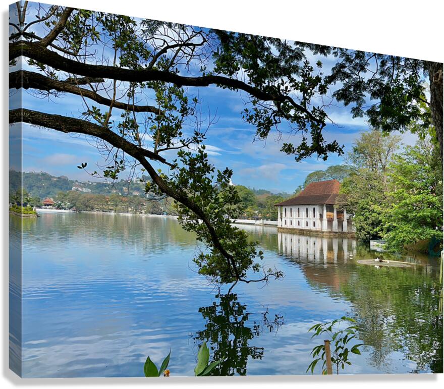 Ulupen Geya on Kandy Lake 1 Canvas Print