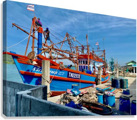 Freshly Painted Boat Canvas Print