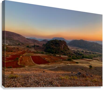 Earth Tones Sunset Canvas Print