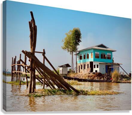 Inle Lake House Canvas Print