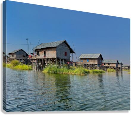 Inle Lake Houses  Canvas Print