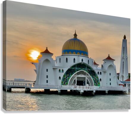 Masjid Selat Mosque In Melaka 1 Canvas Print