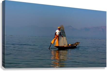 Inle Lake Fisherman 3 in Myanmar Canvas Print
