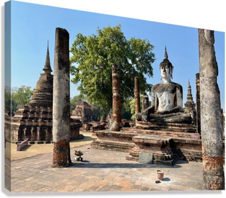 Wat Mahathat Temple Old Sukhothai Thailand 1 Canvas Print