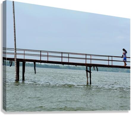 The Lady on the Bridge Canvas Print
