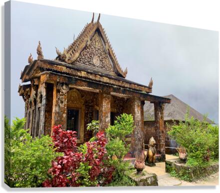 Preah Monivong Temple Bokor Cambodia  Canvas Print