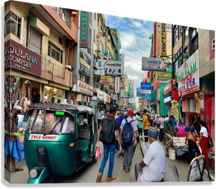 Sri Lankan Busy Street Canvas Print