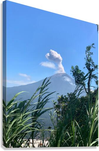 Smoke Out of a Volcano Canvas Print