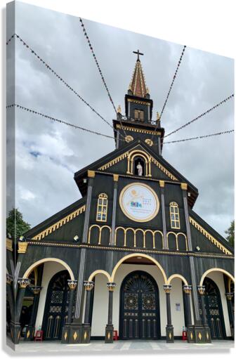 Saint Marys Black Wooden Cathedral of Kon Tum 2.  Canvas Print