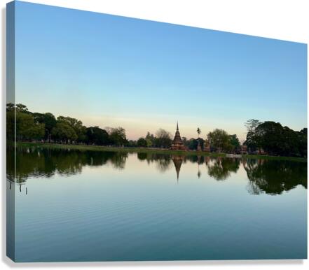 Temple Reflections 2 Canvas Print