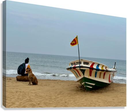 Waiting on the Beach Canvas Print