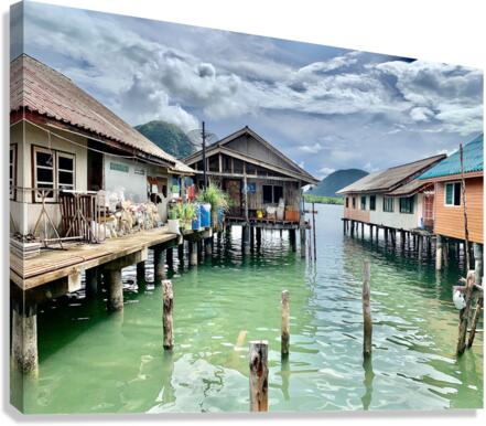 Houses in Koh Panyee Floating Village Thailand  Canvas Print