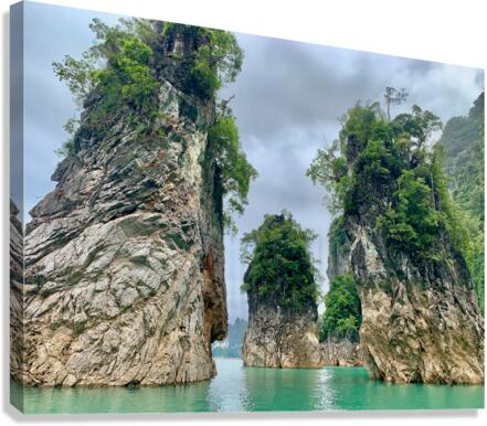 The 3 Rocks on Khao Sok Lake Canvas Print