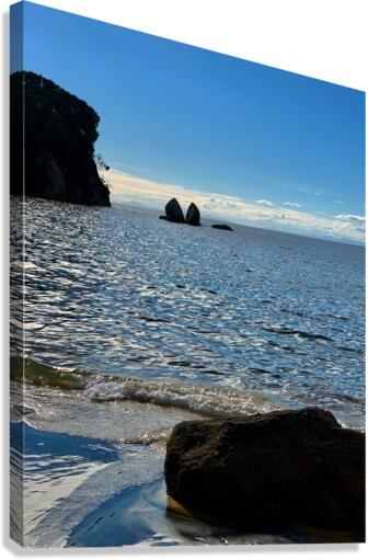 Split Apple Rock New Zealand 3 Canvas Print