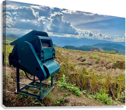 Rice Mill in the Field Canvas Print