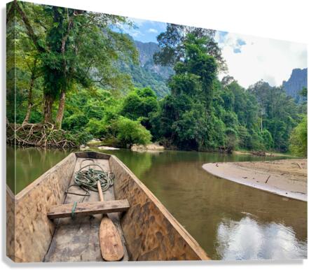 Boat Trip in Laos Canvas Print