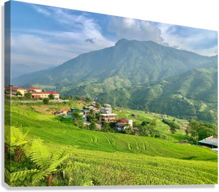 Village in the Rice Fields Sapa Canvas Print