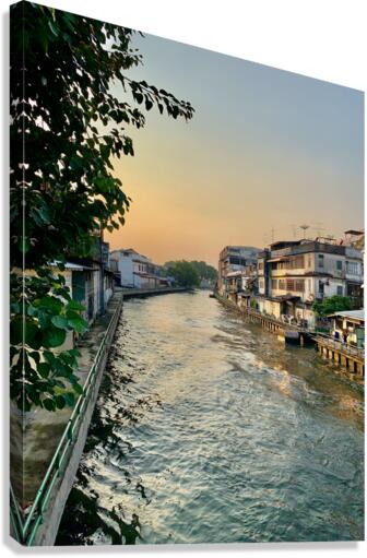 Bangkoks River at Dawn Canvas Print