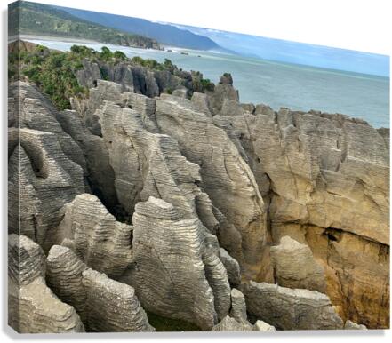 Punakaiki Pancake Rocks New Zealand 4 Canvas Print