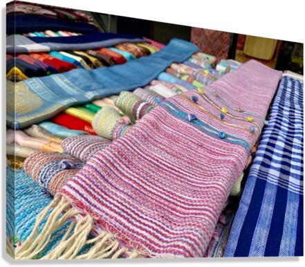 Traditional Homemade Skirts Laos Canvas Print