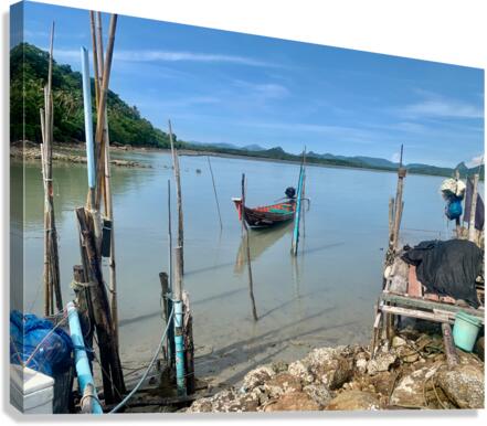 Fisherman s Boat on the Water Canvas Print